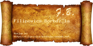Filipovics Borbála névjegykártya